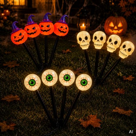 LED-Gartenstecker 4er Set