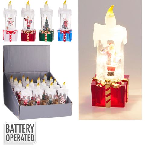 Kerze Acrylfigur 4sort LED