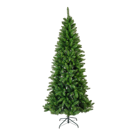 Grüner künstlicher lodge slime pine weihnachtsbaum 180 cm mit dichtem nadelfilz und schwarzem metallständer