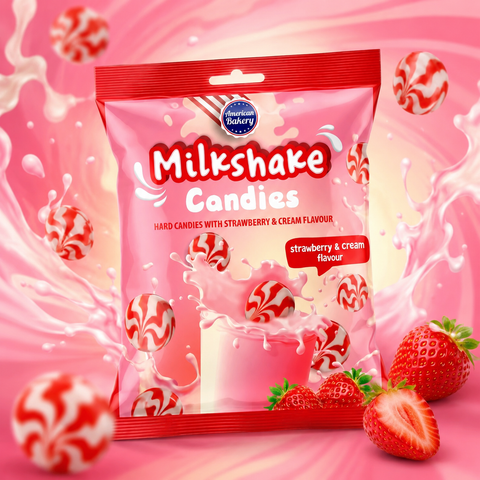 Milchkaramellen Milkshake Candies Erdbeer 175g