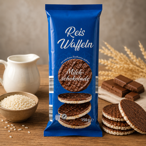 Reiswaffeln mit Milchschokolade 150g