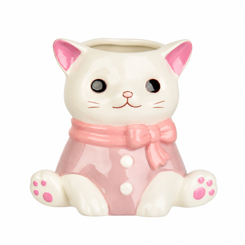 Topf Katze Porzellan 19x14x17cm