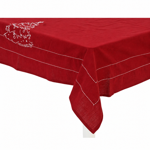 Tischdecke Baumwolle rot