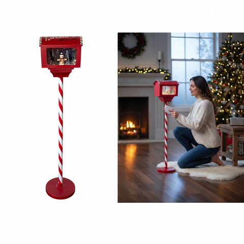 LED "Weihnachts-Briefkasten" 27.5x20x125cm kaltweiß