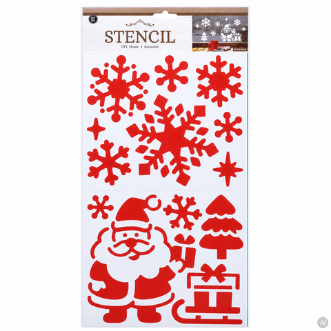 Stempel plastik Snowman, Santa 2ass