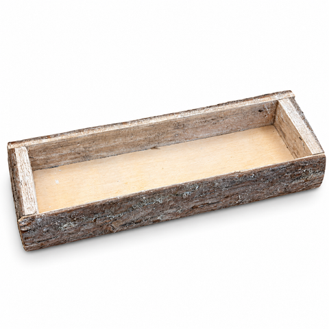 rechteckiges Rinden-Tablett 39x15x5cm naturgewaschen