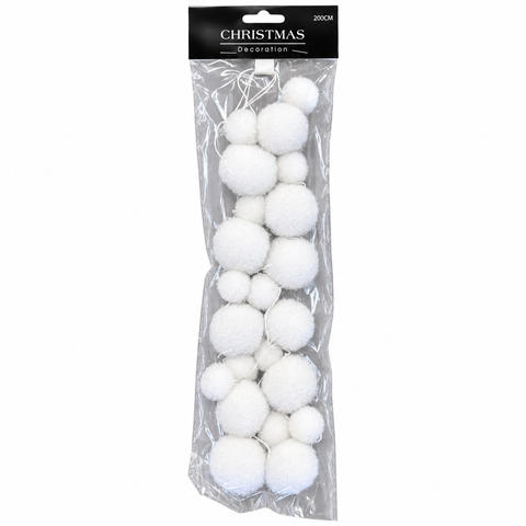 Schneeball Girlande 200cm