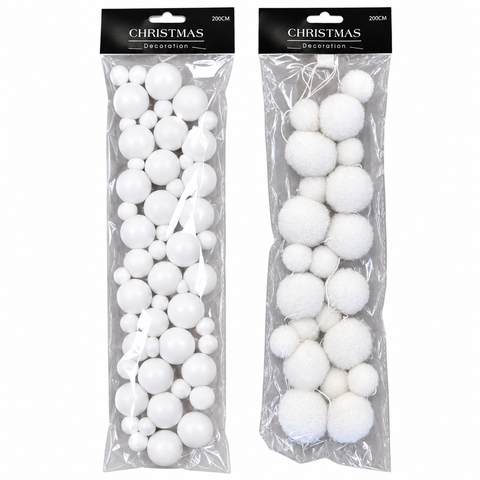 Schneeball Girlande 200cm
