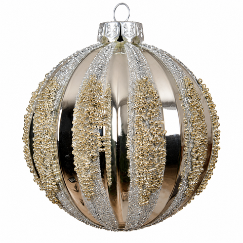 Kugel Glas silber 10cm