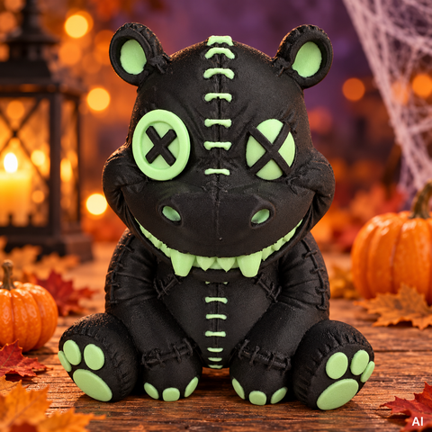 Horror Tier sitzend "Glow in the Dark" klein