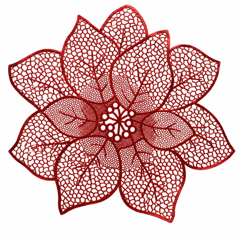 Tischset Poinsettia rot gold 44x1cm