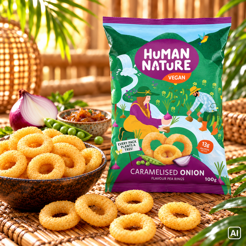 Caramelized Onion Erbsen Snack 100g