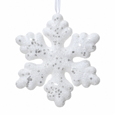 Schneeflocke weiß 11x2cm