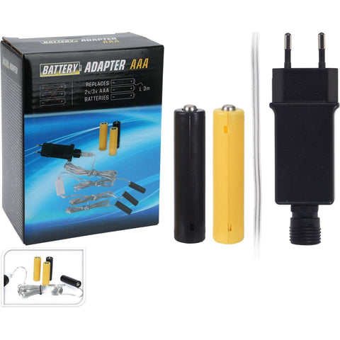 Schwarzer und gelber aaa batterien adapter mit stecker zum ersatz von zwei oder drei aa batterien batterien adapter 4x aaa