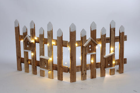 Zaun mit Häusern und LED 76x30