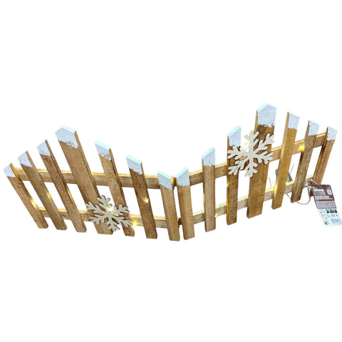 Zaun mit LED Braun 30cm