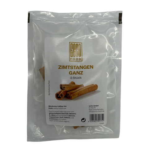 Zimtstangen ganz, 3 Stück Lebensmittel Ecco Food