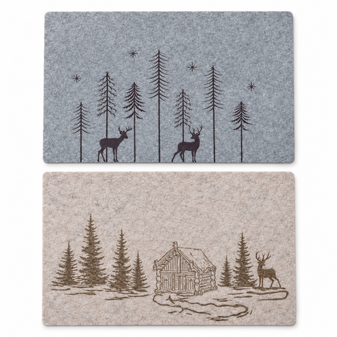 Tischset Weihnachten 45x33 Grau/Beige