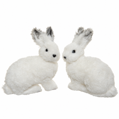Hase weiß 10x19x20cm