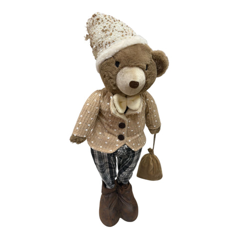 Tier Plüsch stehend im Winterlook 62cm