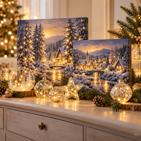 LED-Bilder & Glasornamente