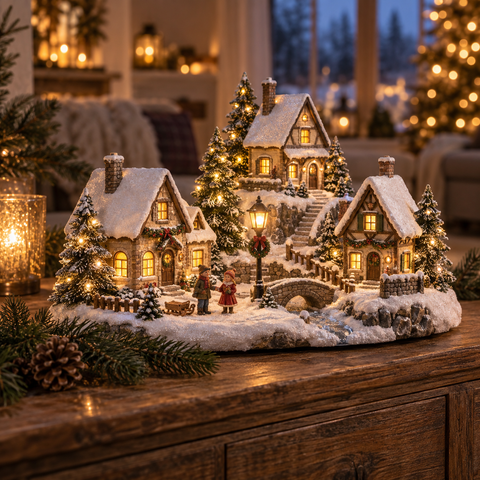 Winterwelten mit Lichteffekt