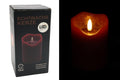 LED Echtwachskerze "3D Flamme" 7.5x15cm rot