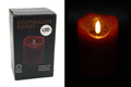 LED Echtwachskerze "3D Flamme" 7.5x12.5cm rot