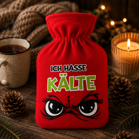 Wärmflasche 2 l inkl. Überzug "Festtagsmuffel"