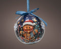 LED Kugel Lebkuchen Flash-Effekt nachtblau 8cm