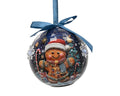 LED Kugel Lebkuchen Flash-Effekt nachtblau 8cm