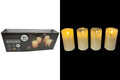 LED Echtwachskerzen "Adventskranz Set" 4er Set 13x7cm warmweiß