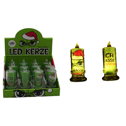 LED Kerze "Festtagsmuffel", 10,4x4,5cm Muffel Top Ten