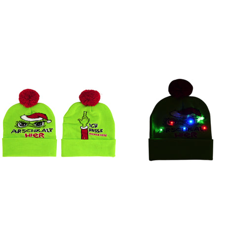 LED Mütze "Festtagsmuffel", 22x21cm Muffel Top Ten