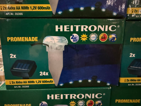 Solar Rasenkanten-Lichterkette 2er Set (2x12 LED)