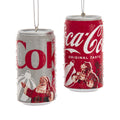 3"SANTA COKE/DIET COKE CAN ORNS 2/A