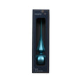 Teal glas baumspitze mit schlankem langem hals und rundem boden für dekorative zwecke