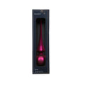 Ein eleganter baumspitze glas christbaumschmuck in tief magenta mit tropfenform und rundem boden