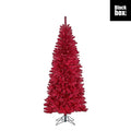 Colchester weihnachtsbaum rot tips 945 ein lebhafter roter glitzernder künstlicher weihnachtsbaum mit metallständer