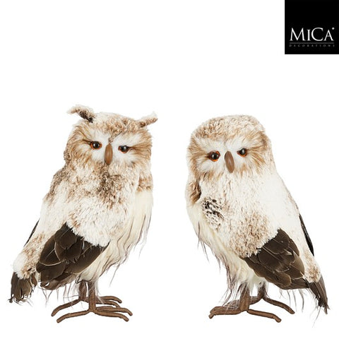 Dekoration Eule braun Sortiment 2 - l18xb14xh31cm