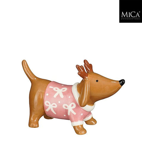 Funny Dekoration Hund rosa