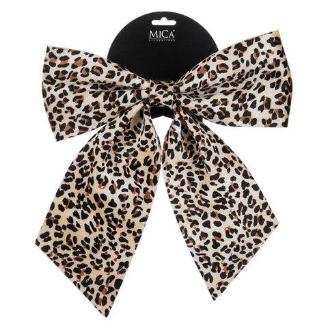 Schleife Tier Print weiss - l28xb34xh3,5cm
