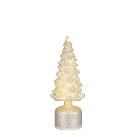 Dekoration Weihnachtsbaum drehbar champagner led batteriebetrieben - h31,5xd10cm