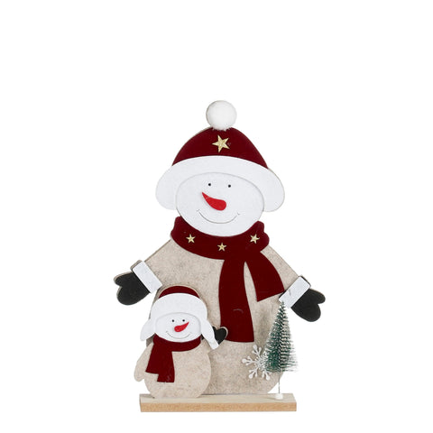 Dekoration Schneemann h.grau FSC Mix - l21xb5xh30cm