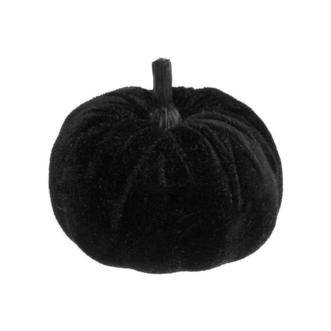 Samt-Kürbis schwarz 7x4 cm