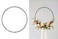 Dekoration Metall "Ring" 30cm schwarz