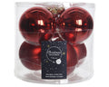 Kugeln Glas Emaille 6er weihnachtsrot 8cm