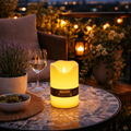 Led outdoor kerze 20x16x16cm mit warmgelber led kerze und realistischer flammenoptik wie echte wachskerze