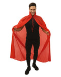 Umhang mit Kragen rot 130 cm