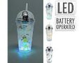 LED-Trinkbecher mit Strohhalm